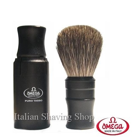 Pennello da barba in tasso Omega 614 da viaggio Pennello da barba in tasso Omega 614 da viaggio