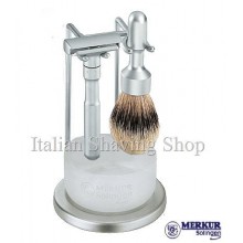 Set da barba Merkur Futur satinato con ciotola