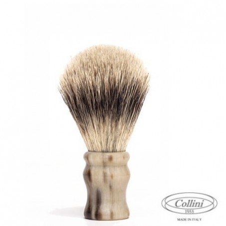 Pennello Barba in Tasso Silvertip man. Corno "Il Viaggiatore" Collini1955 Pennello Barba in Tasso Silvertip man. Corno "Il Viaggiatore" Collini1955