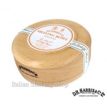 Ciotola legno D.R. Harris con sapone da barba Sandalwood