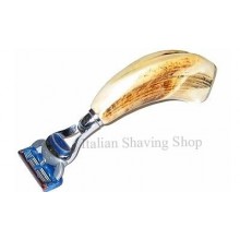 Fusion Razor with  handle made of warthogs tooth